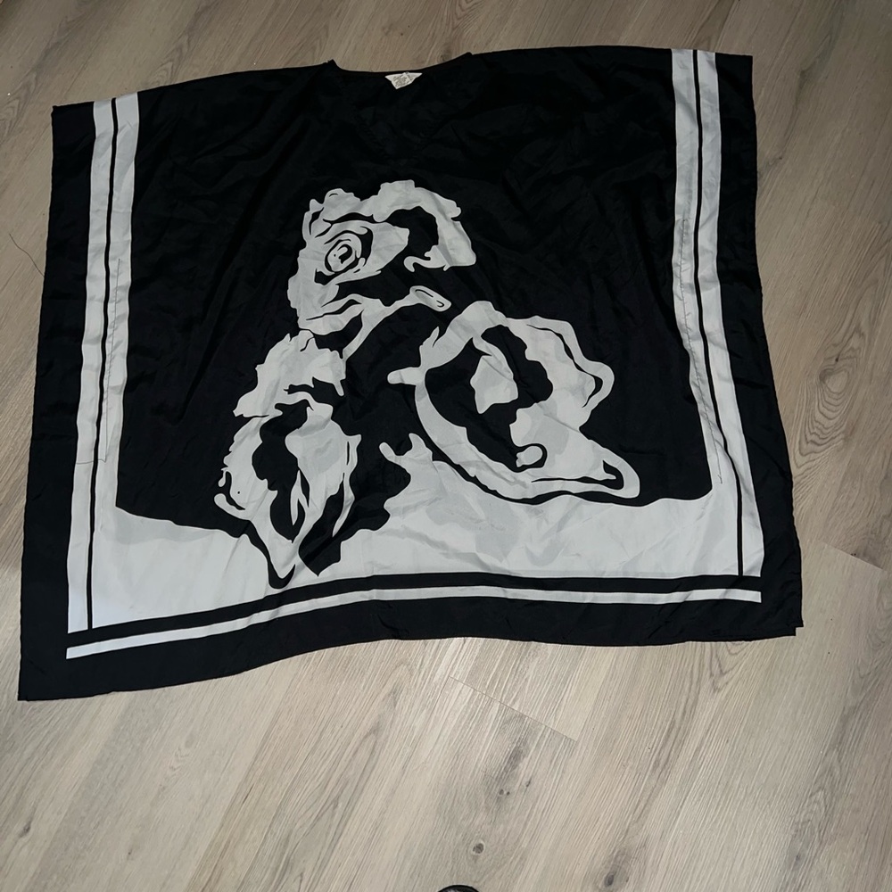 Black and White Swim Coverup One Size